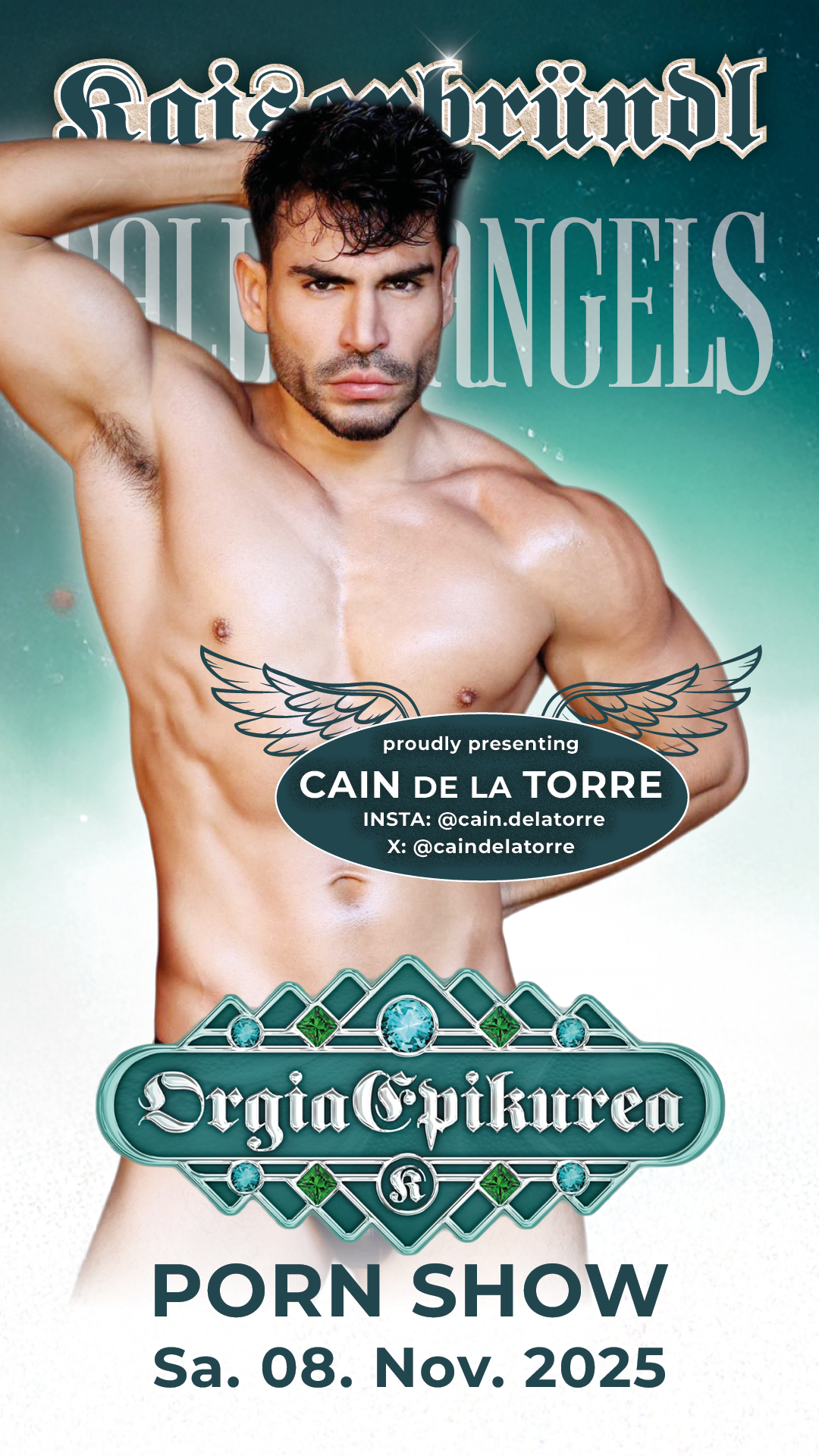 Orgia Epikurea 2025 · Fallen Angels · Porno Star Cain de la Torre am Samstag